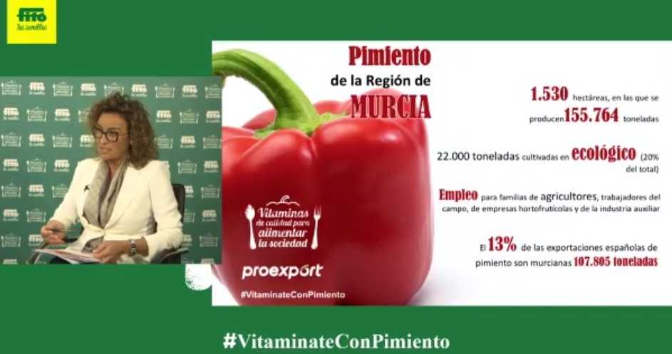 Eva Pérez, presidenta del Comité Sectorial de Pimiento de Proexport en la jornada #VitamínateConPimiento